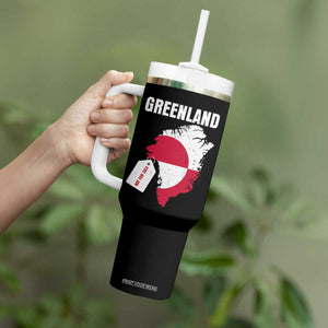 Greenland Not For Sale Patriotic Tumbler With Handle Grunge Flag and Price Tag Protest TS02 Print Your Wear