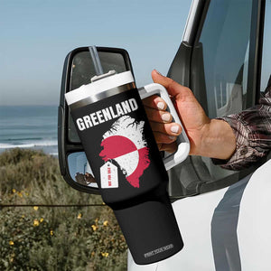 Greenland Not For Sale Patriotic Tumbler With Handle Grunge Flag and Price Tag Protest TS02 Print Your Wear