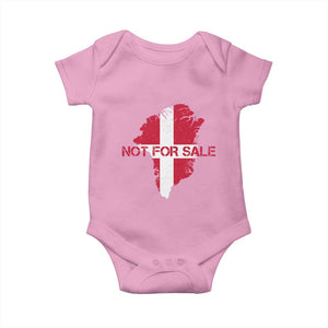 Denmark Stand With Greenland Not For Sale Baby Onesie Danish Flag Unity Support Protest TS02 Light Pink Print Your Wear