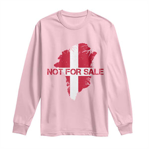 Denmark Stand With Greenland Not For Sale Long Sleeve Shirt Danish Flag Unity Support Protest TS02 Light Pink Print Your Wear