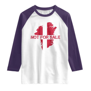 Denmark Stand With Greenland Not For Sale Raglan Shirt Danish Flag Unity Support Protest TS02 White Purple Print Your Wear