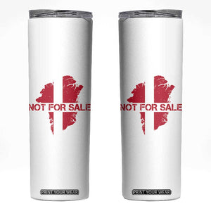 Denmark Stand With Greenland Not For Sale Skinny Tumbler Danish Flag Unity Support Protest TS02 White Print Your Wear