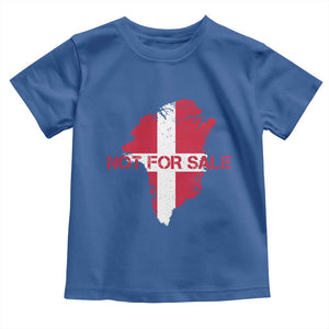 Denmark Stand With Greenland Not For Sale Toddler T Shirt Danish Flag Unity Support Protest TS02 Royal Blue Print Your Wear