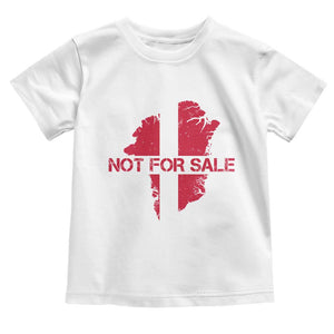 Denmark Stand With Greenland Not For Sale Toddler T Shirt Danish Flag Unity Support Protest TS02 White Print Your Wear