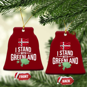 Denmark I Stand With Greenland Ceramic Ornament Danish Flag and Map Unity Support Protest TS02 Print Your Wear