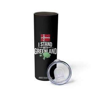 Denmark I Stand With Greenland Skinny Tumbler Danish Flag and Map Unity Support Protest TS02 Print Your Wear