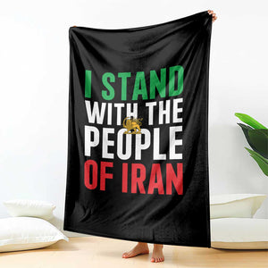 I Stand With The People of Iran Throw Blanket Iranian Revolution Freedom Supporter TS02 Print Your Wear