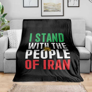 I Stand With The People of Iran Throw Blanket Iranian Revolution Freedom Supporter TS02 Print Your Wear