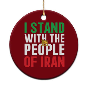 I Stand With The People of Iran Ceramic Ornament Iranian Revolution Freedom Supporter TS02 1pc Red Print Your Wear