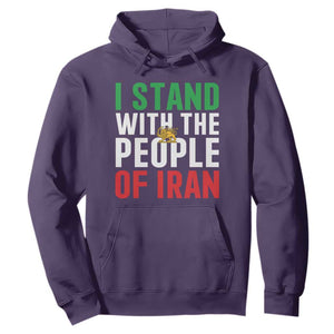 I Stand With The People of Iran Hoodie Iranian Revolution Freedom Supporter TS02 Purple Print Your Wear
