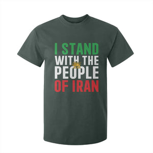I Stand With The People of Iran T Shirt For Kid Iranian Revolution Freedom Supporter TS02 Dark Forest Green Print Your Wear