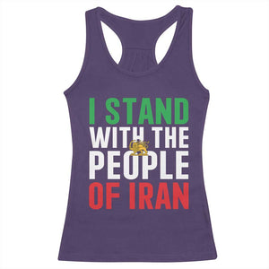 I Stand With The People of Iran Racerback Tank Top Iranian Revolution Freedom Supporter TS02 Purple Print Your Wear