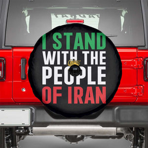I Stand With The People of Iran Spare Tire Cover Iranian Revolution Freedom Supporter TS02 Black Print Your Wear