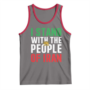 I Stand With The People of Iran Tank Top Iranian Revolution Freedom Supporter TS02 Deep Heather Red Print Your Wear