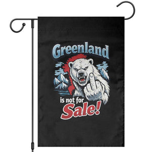 Greenland Is Not For Sale Protest Garden Flag Aggressive Polar Bear with Middle Finger Graphic TS02 Black Print Your Wear