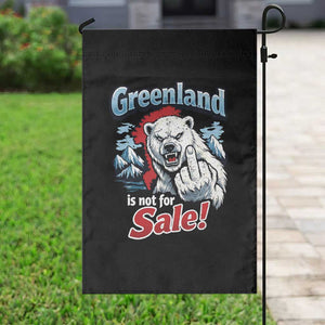 Greenland Is Not For Sale Protest Garden Flag Aggressive Polar Bear with Middle Finger Graphic TS02 Print Your Wear