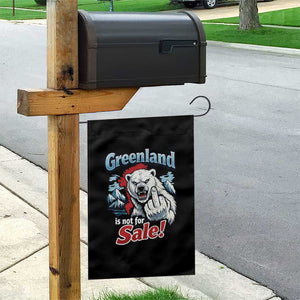 Greenland Is Not For Sale Protest Garden Flag Aggressive Polar Bear with Middle Finger Graphic TS02 Print Your Wear