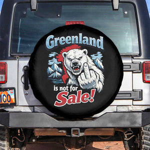 Greenland Is Not For Sale Protest Spare Tire Cover Aggressive Polar Bear with Middle Finger Graphic TS02 No hole Black Print Your Wear