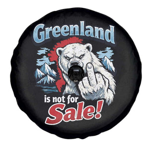 Greenland Is Not For Sale Protest Spare Tire Cover Aggressive Polar Bear with Middle Finger Graphic TS02 Print Your Wear