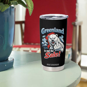 Greenland Is Not For Sale Protest Tumbler Cup Aggressive Polar Bear with Middle Finger Graphic TS02 Print Your Wear