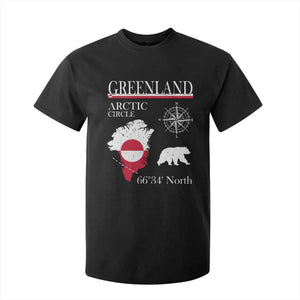 Greenland Arctic Circle T Shirt For Kid Map Compass and Polar Bear Adventure TS02 Black Print Your Wear