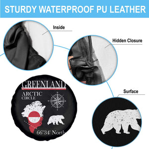 Greenland Arctic Circle Spare Tire Cover Map Compass and Polar Bear Adventure TS02 Print Your Wear