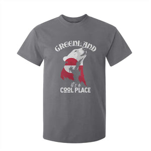 Polar Bear Greenland Flag Graphic T Shirt For Kid It's a Cool Place Arctic Circle TS02 Charcoal Print Your Wear