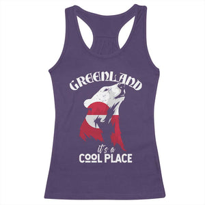 Polar Bear Greenland Flag Graphic Racerback Tank Top It's a Cool Place Arctic Circle TS02 Purple Print Your Wear