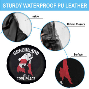 Polar Bear Greenland Flag Graphic Spare Tire Cover It's a Cool Place Arctic Circle TS02 Print Your Wear