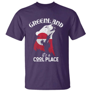 Polar Bear Greenland Flag Graphic T Shirt It's a Cool Place Arctic Circle TS02 Purple Print Your Wear