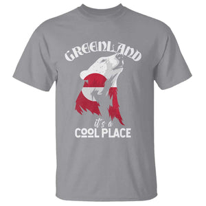 Polar Bear Greenland Flag Graphic T Shirt It's a Cool Place Arctic Circle TS02 Sport Gray Print Your Wear