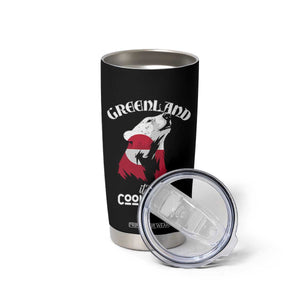 Polar Bear Greenland Flag Graphic Tumbler Cup It's a Cool Place Arctic Circle TS02 Print Your Wear