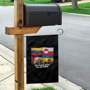 We Stand With Venezuela Greenland Ukraine Palestine Garden Flag Solidarity Fists Flags Global Support TS02 Print Your Wear