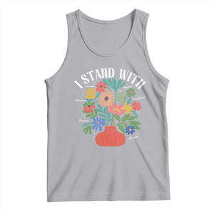 I Stand With Mexico Greenland Ukraine Canada Palestine Panama Tank Top Colorful Floral Solidarity Global Unity TS02 Athletic Heather Print Your Wear