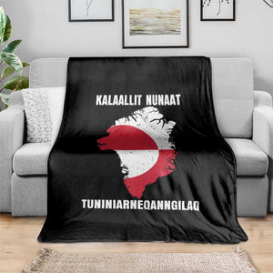 Kalaallit Nunaat Tuniniagaanngilaq Greenlandic Throw Blanket Greenland Is Not For Sale Patriotic Grunge Flag TS02 Print Your Wear