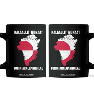 Kalaallit Nunaat Tuniniagaanngilaq Greenlandic Coffee Mug Greenland Is Not For Sale Patriotic Grunge Flag TS02 Black Print Your Wear