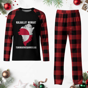Kalaallit Nunaat Tuniniagaanngilaq Greenlandic Plaid Pajama Set Greenland Is Not For Sale Patriotic Grunge Flag TS02 Buffalo Plaid Print Your Wear