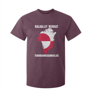 Kalaallit Nunaat Tuniniagaanngilaq Greenlandic T Shirt For Kid Greenland Is Not For Sale Patriotic Grunge Flag TS02 Maroon Print Your Wear