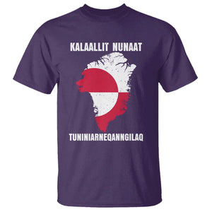 Kalaallit Nunaat Tuniniagaanngilaq Greenlandic T Shirt Greenland Is Not For Sale Patriotic Grunge Flag TS02 Purple Print Your Wear