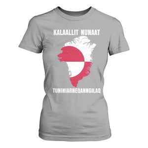 Kalaallit Nunaat Tuniniagaanngilaq Greenlandic T Shirt For Women Greenland Is Not For Sale Patriotic Grunge Flag TS02 Sport Gray Print Your Wear