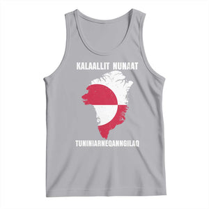 Kalaallit Nunaat Tuniniagaanngilaq Greenlandic Tank Top Greenland Is Not For Sale Patriotic Grunge Flag TS02 Athletic Heather Print Your Wear
