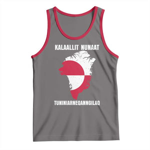 Kalaallit Nunaat Tuniniagaanngilaq Greenlandic Tank Top Greenland Is Not For Sale Patriotic Grunge Flag TS02 Deep Heather Red Print Your Wear