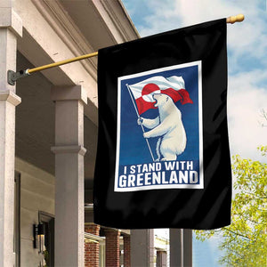 I Stand With Greenland Polar Bear Resist Garden Flag Vintage Patriotic Propaganda Sovereignty Protest TS02 Print Your Wear