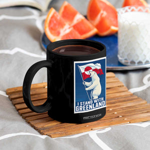 I Stand With Greenland Polar Bear Resist Coffee Mug Vintage Patriotic Propaganda Sovereignty Protest TS02 Print Your Wear