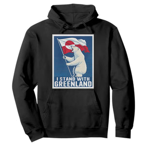 I Stand With Greenland Polar Bear Resist Hoodie Vintage Patriotic Propaganda Sovereignty Protest TS02 Black Print Your Wear