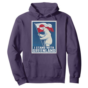 I Stand With Greenland Polar Bear Resist Hoodie Vintage Patriotic Propaganda Sovereignty Protest TS02 Purple Print Your Wear