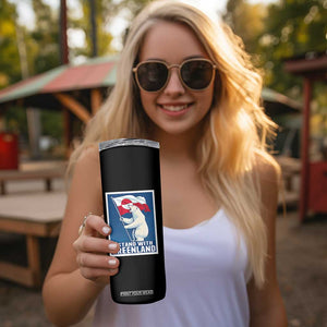 I Stand With Greenland Polar Bear Resist Skinny Tumbler Vintage Patriotic Propaganda Sovereignty Protest TS02 Print Your Wear