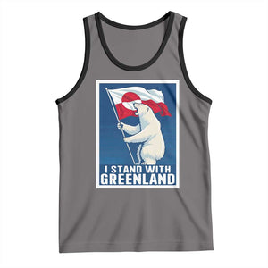 I Stand With Greenland Polar Bear Resist Tank Top Vintage Patriotic Propaganda Sovereignty Protest TS02 Deep Heather Black Print Your Wear