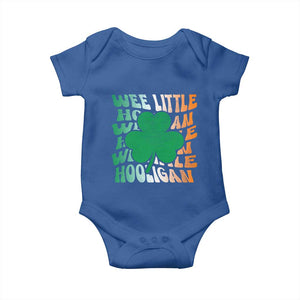 Funny St Patricks Day Baby Onesie Wee Little Hooligan Funny Leprechaun Kids Boys Girls TS02 Royal Blue Print Your Wear