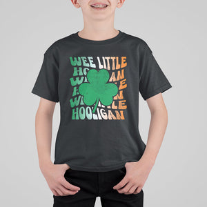 Funny St. Patricks Day T Shirt For Kid Wee Little Hooligan Funny Leprechaun Kids Boys Girls TS02 Black Printyourwear